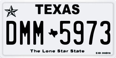 TX license plate DMM5973