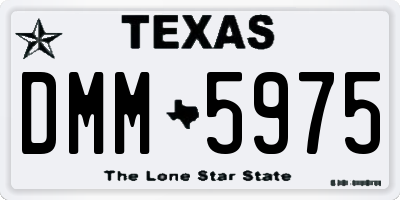 TX license plate DMM5975