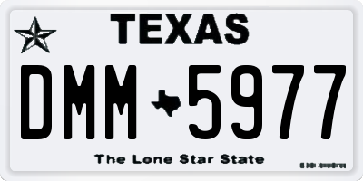 TX license plate DMM5977