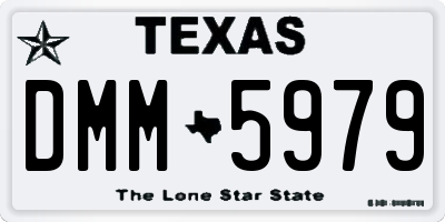 TX license plate DMM5979