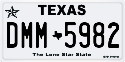 TX license plate DMM5982