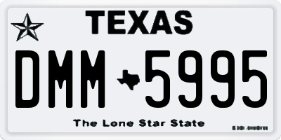 TX license plate DMM5995