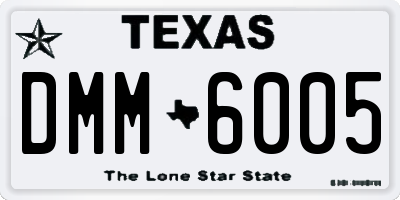 TX license plate DMM6005