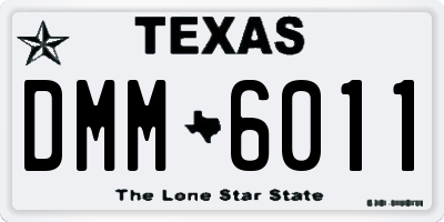 TX license plate DMM6011