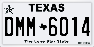 TX license plate DMM6014