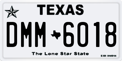 TX license plate DMM6018