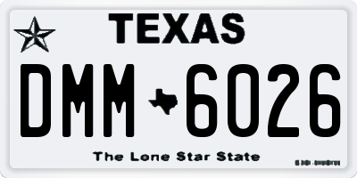 TX license plate DMM6026