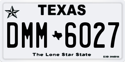 TX license plate DMM6027