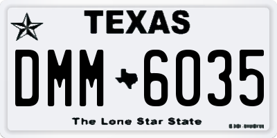 TX license plate DMM6035
