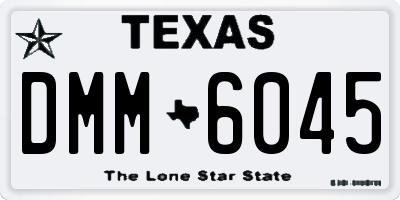 TX license plate DMM6045