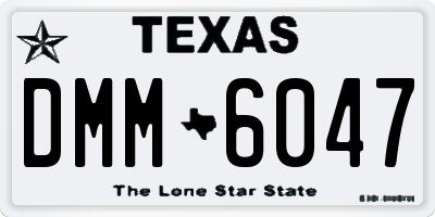 TX license plate DMM6047