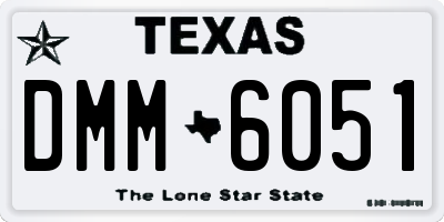 TX license plate DMM6051