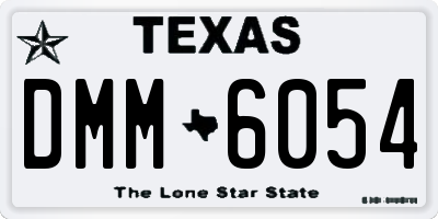 TX license plate DMM6054