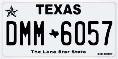 TX license plate DMM6057