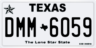 TX license plate DMM6059