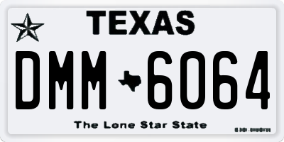 TX license plate DMM6064