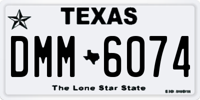 TX license plate DMM6074
