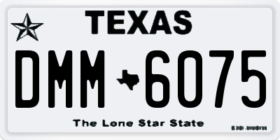 TX license plate DMM6075