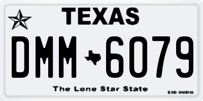 TX license plate DMM6079