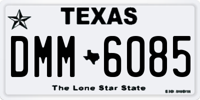 TX license plate DMM6085
