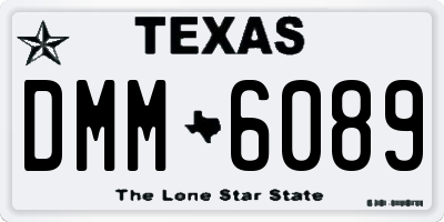 TX license plate DMM6089