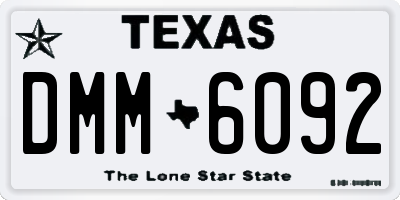 TX license plate DMM6092