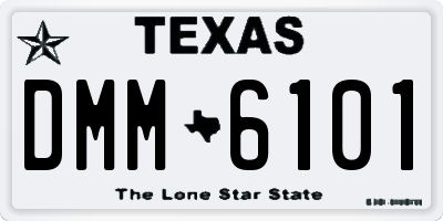 TX license plate DMM6101