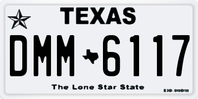TX license plate DMM6117
