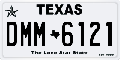 TX license plate DMM6121
