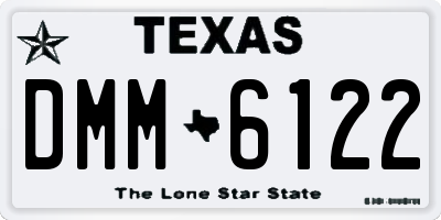 TX license plate DMM6122