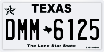 TX license plate DMM6125