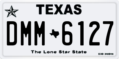 TX license plate DMM6127