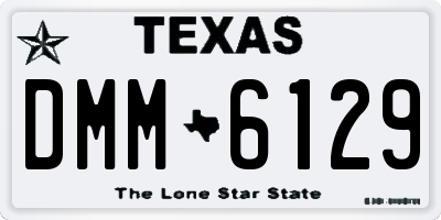TX license plate DMM6129