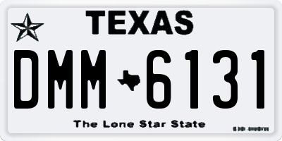 TX license plate DMM6131