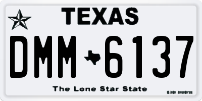TX license plate DMM6137