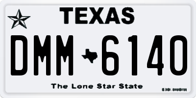 TX license plate DMM6140
