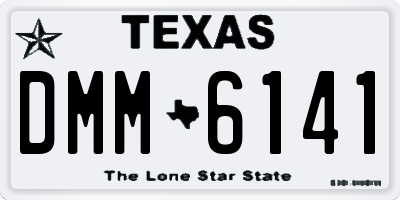 TX license plate DMM6141