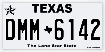 TX license plate DMM6142