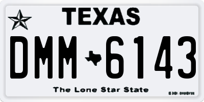 TX license plate DMM6143