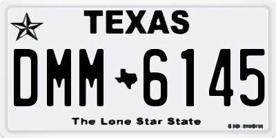 TX license plate DMM6145