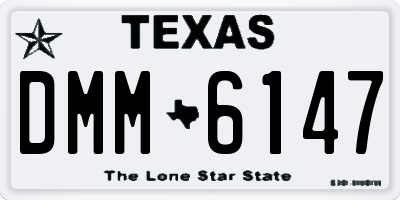 TX license plate DMM6147