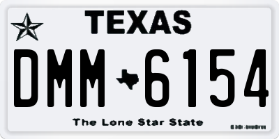 TX license plate DMM6154