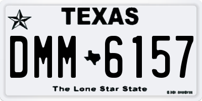 TX license plate DMM6157