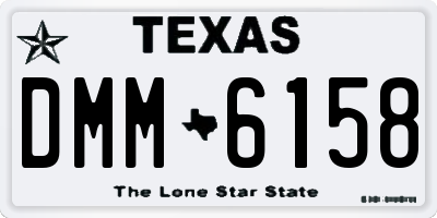 TX license plate DMM6158