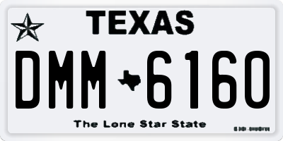 TX license plate DMM6160