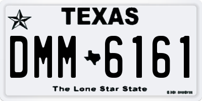 TX license plate DMM6161