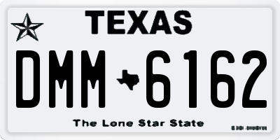 TX license plate DMM6162