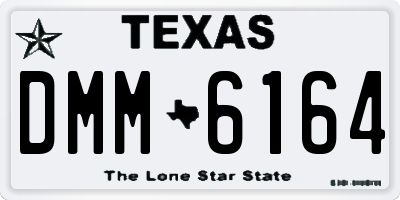 TX license plate DMM6164