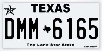 TX license plate DMM6165