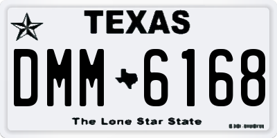 TX license plate DMM6168